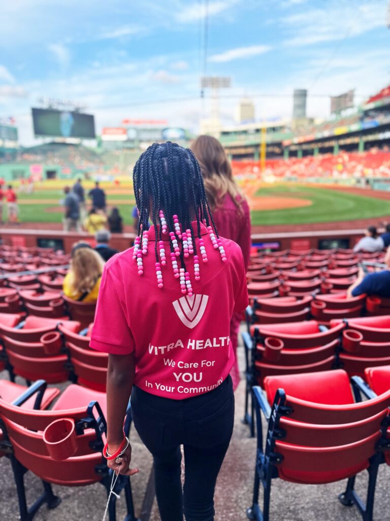 VITRA family members walking into Fenway Park