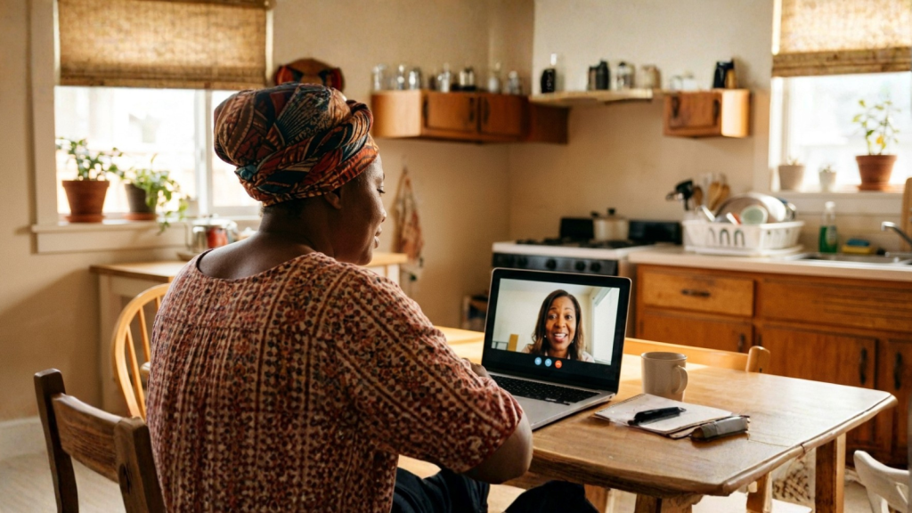 Caregiver Virtual Therapy Session